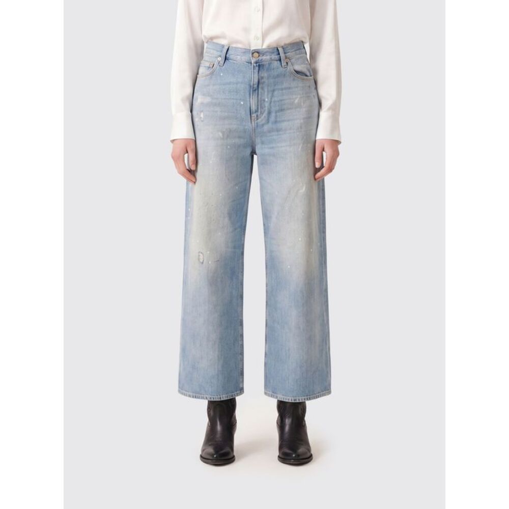 Golden Goose Women Golden Goose High-Waisted Wide-Leg Cotton Denim Jeans